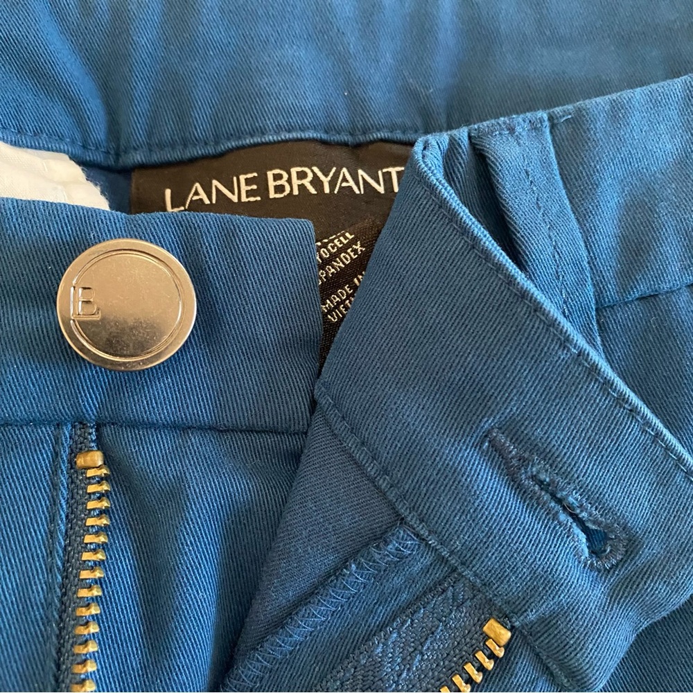 Lane Bryant SZ 22 Women’s Blue Teal Pedal Pushers - Picture 10 of 11